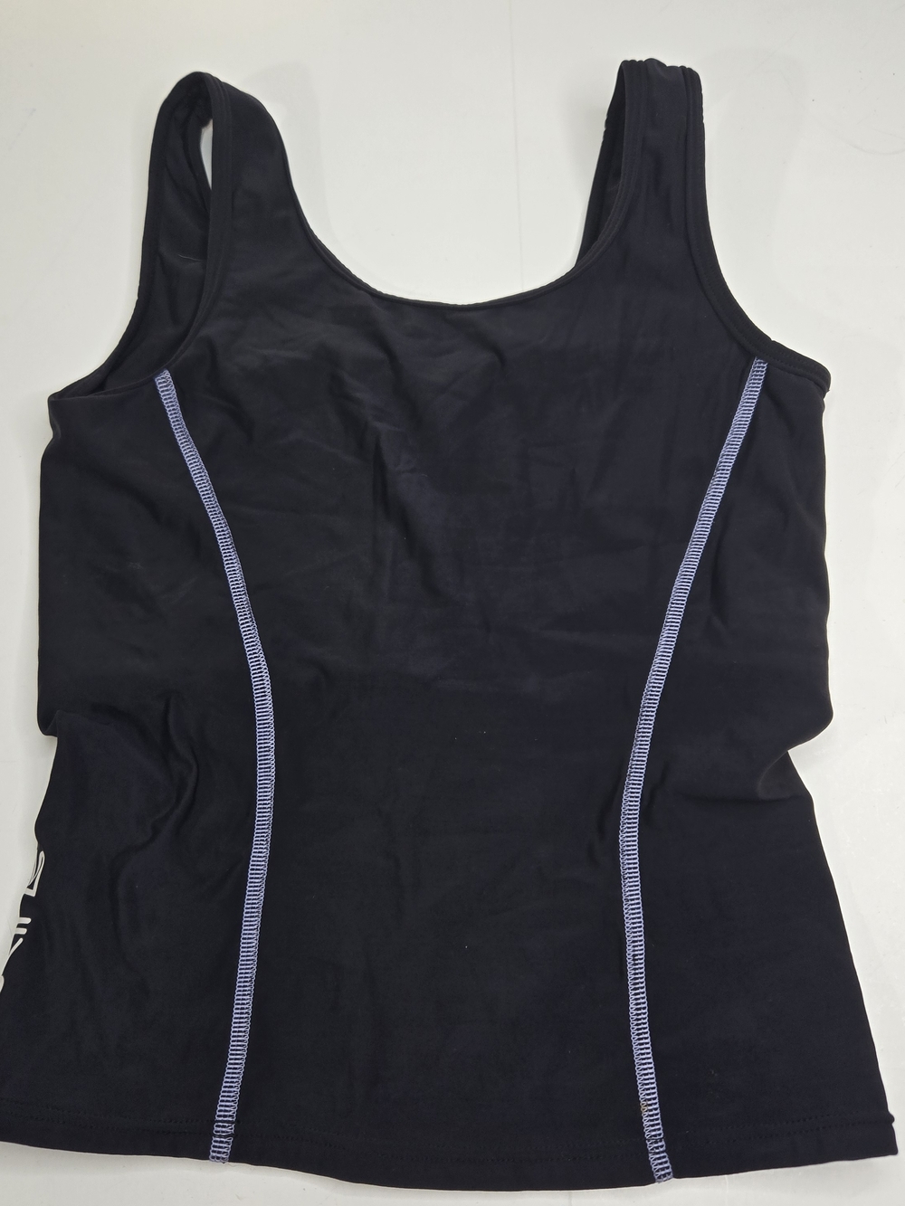 Skin Black Performance Top with White Print